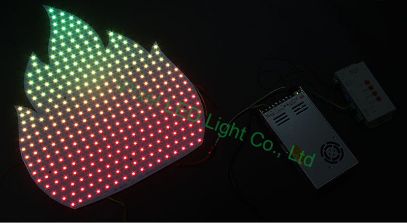 Flame Shape RGB Pixel Panel