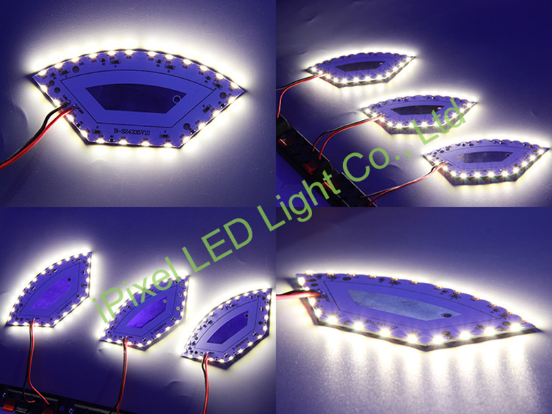 A sector side emitting led rigid panel