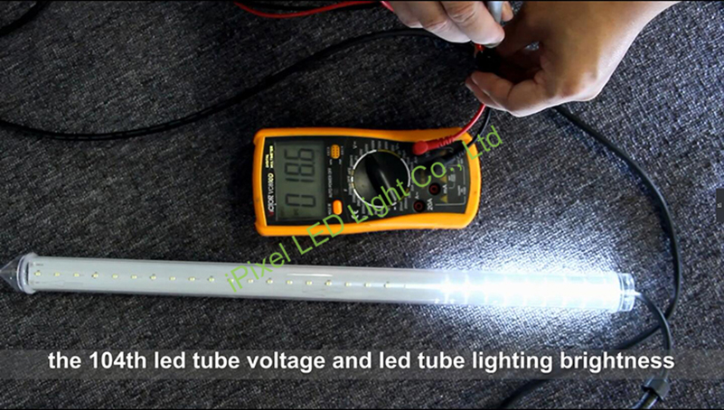 0.5m 110pcs DMX led tube Voltage drop test