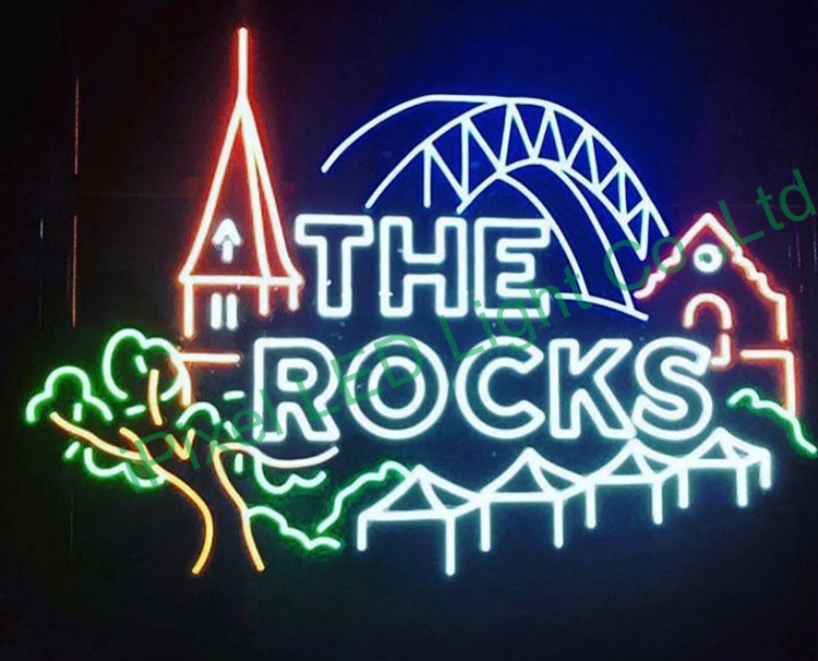 Beautiful logo and signs made by single color neon strip