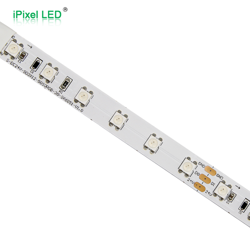 SK6851 5050 addressable RGB LED strip  60LEDs/m DC24V