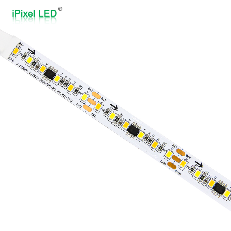 WS2811 digital 2835 dual color  LED strip 120LEDs/M DC24V