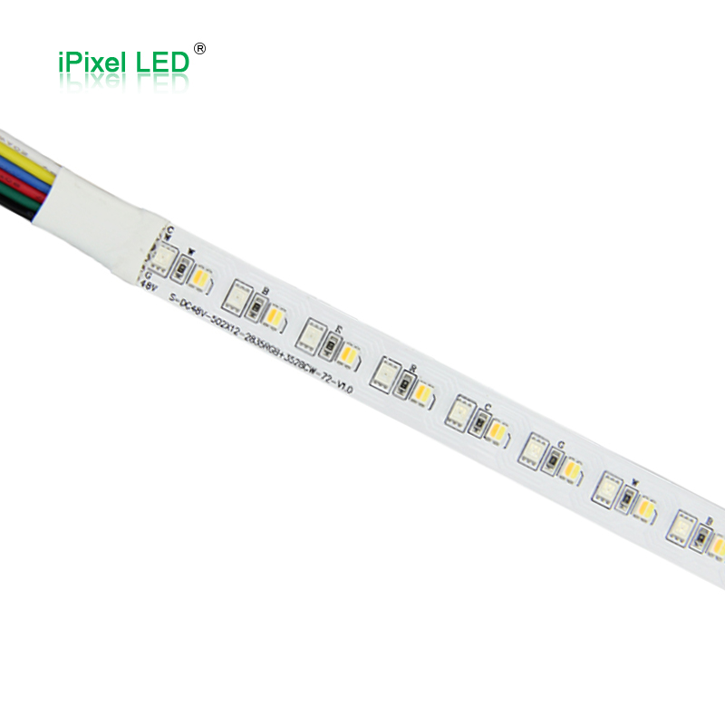 12mm SMD 2835 RGBWW LED Strip 144LEDs/M DC48V