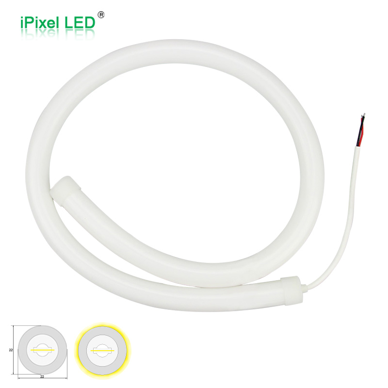 D22mm Single color 360° view LED neon tube  DC12V