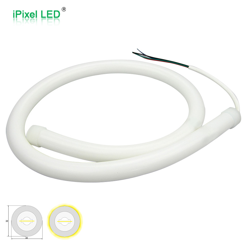 D22mm RGB 360° view LED neon tube DC12V