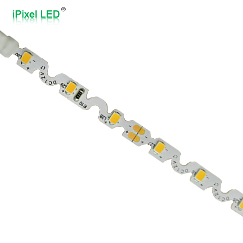 S Shape 6mm 2835 static color LED strip 60LEDs/m DC12V/DC24V