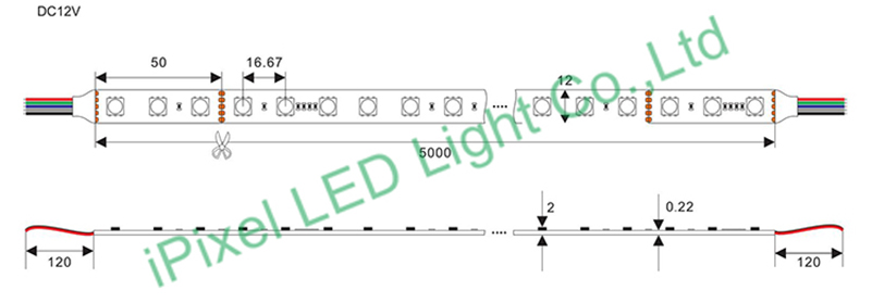 SMD 5050 RGBW LED strip 60LED/M