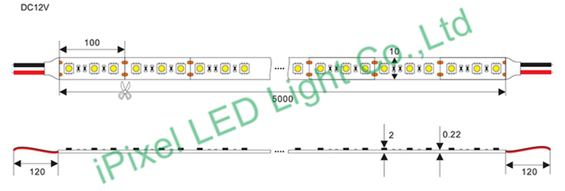 5050 static color LED strip 30 LED/M