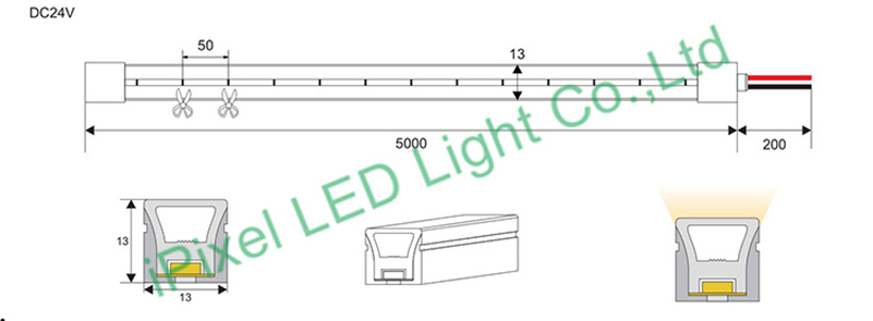 Constant voltage LED Neon 13*13mm