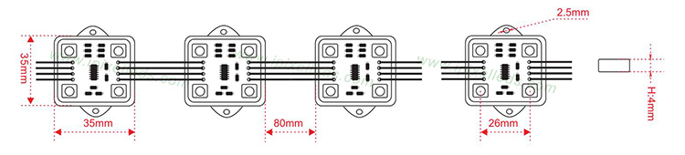 WS 2801 LED Pixel Module