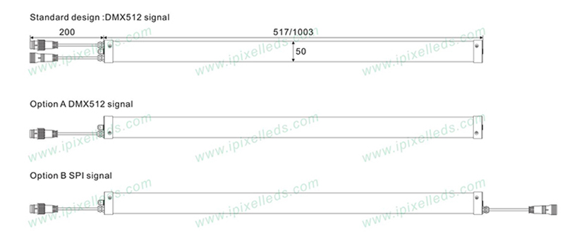 Φ50mm Frosted DMX LED Tube