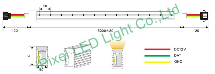digital RGBW LED Neon Flex 10*20mm