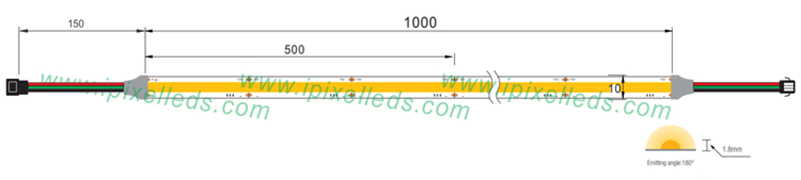 addressable 332 LEDs/m RGB COB LED Strip