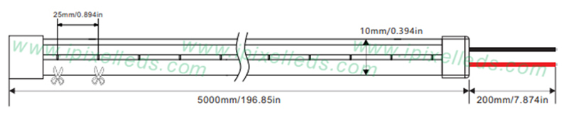 8x16mm single color side emitting led neon strip DC12V/DC24V