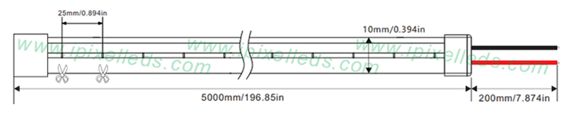 4x10mm side emitting led neon strip DC12V/DC24V