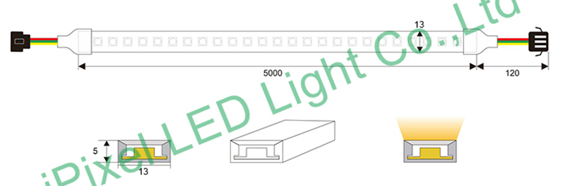 12*5mm 5V RGB LED Neon Flex