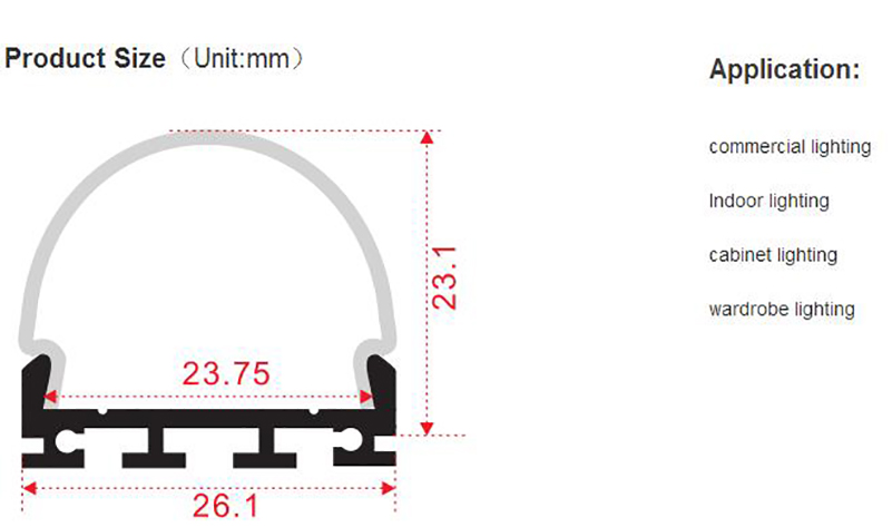 DE2401 Aluminum LED Profile