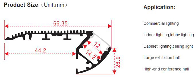 DE6627 Aluminum LED Profile
