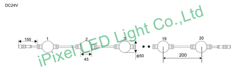 50mm 360 Degree Lighting LED Ball