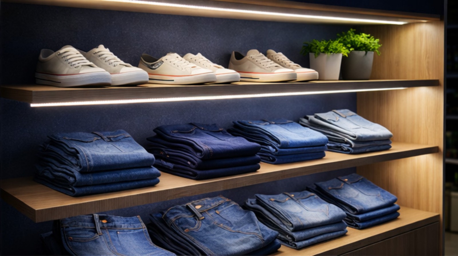 Retail shelving LED lighting application in United Kingdom OEM project with annual volume of 1000 sets